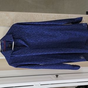 Royal Blue Paisley Dress Shirt